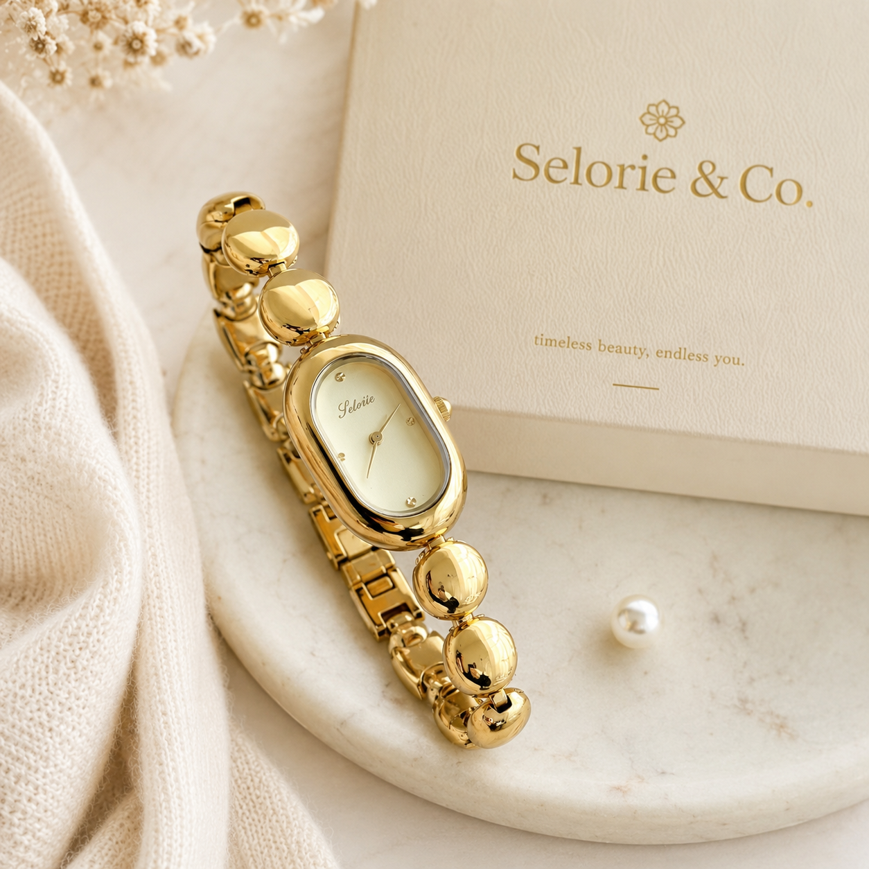 The Selorie Signature Watch – Polished Gold