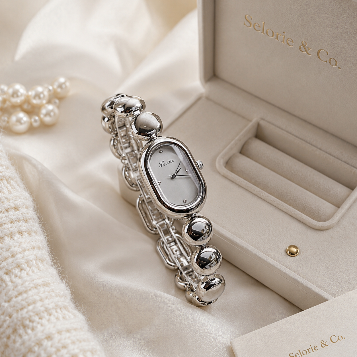 The Selorie Signature Watch – Polished Silver