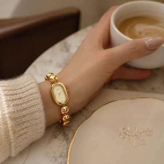 The Selorie Signature Watch – Polished Gold