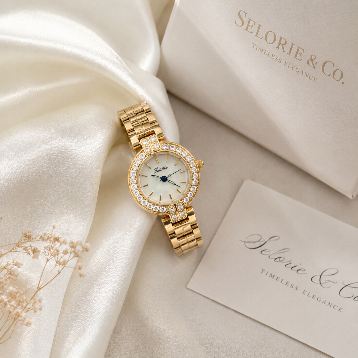 The Celestine Watch – Gold Crystal