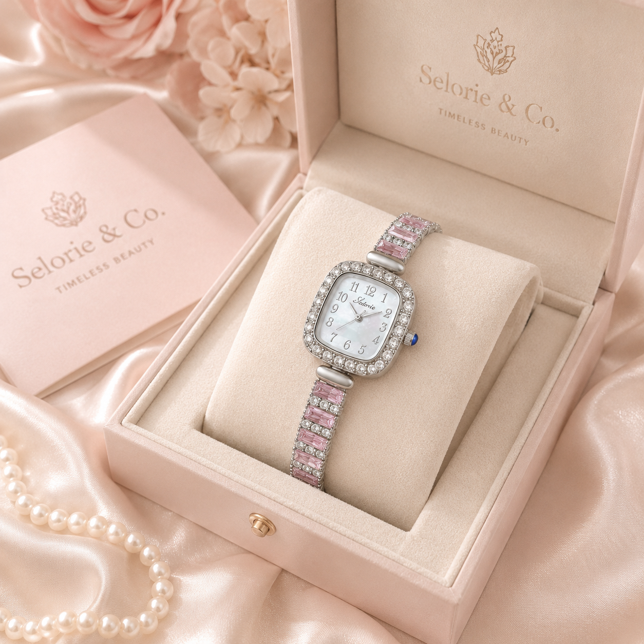 The Éclat Watch – Blush Crystal