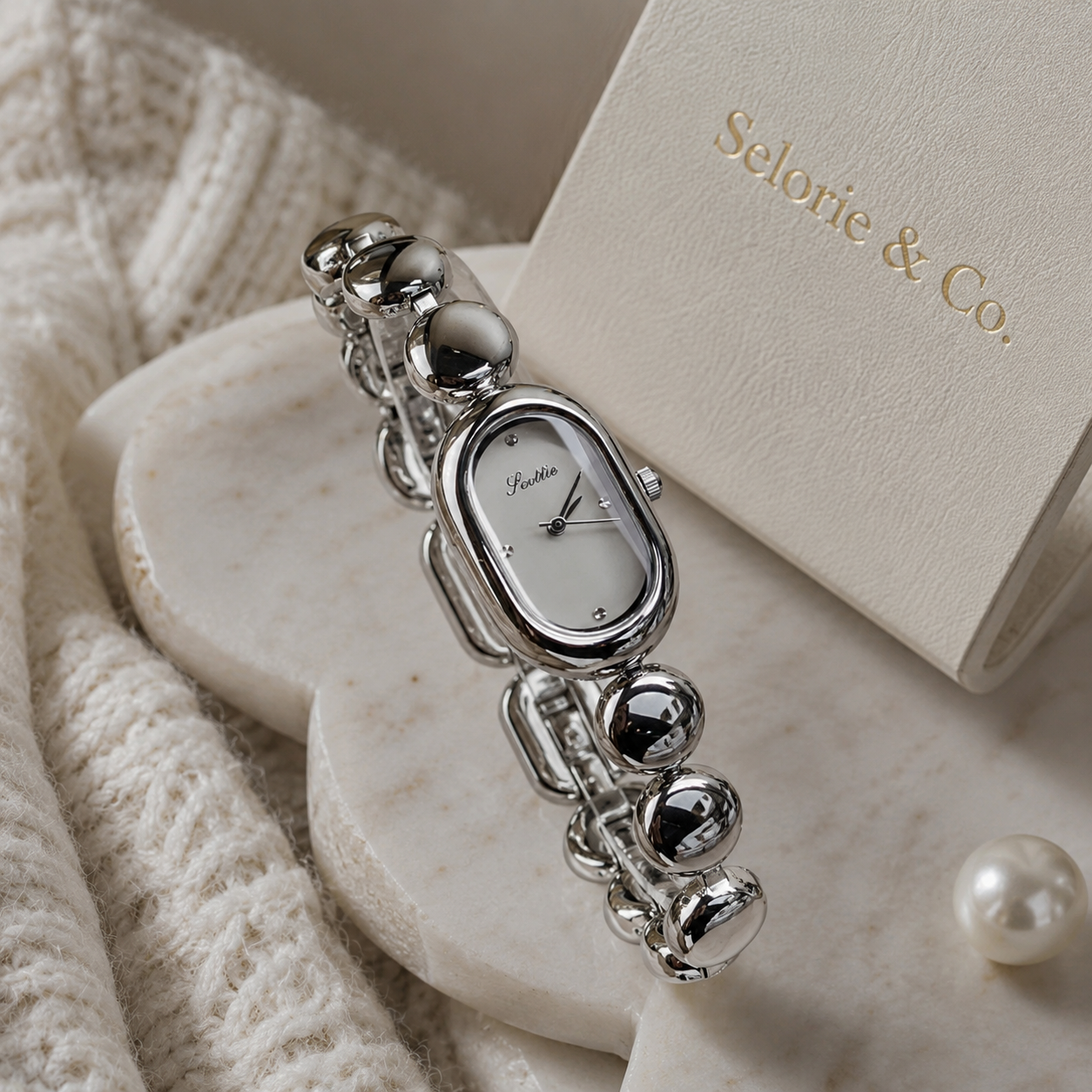 The Selorie Signature Watch – Polished Silver