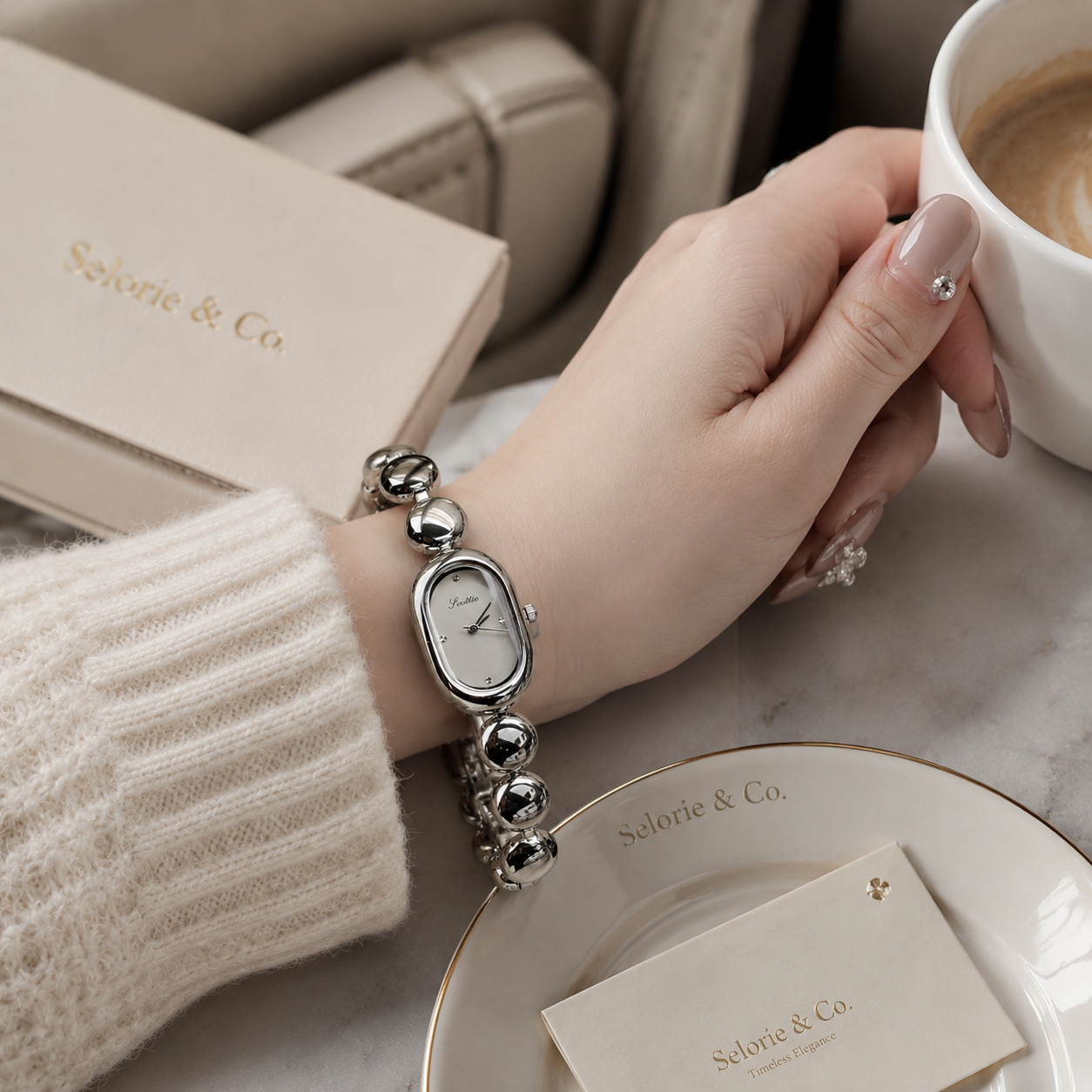 The Selorie Signature Watch – Polished Silver