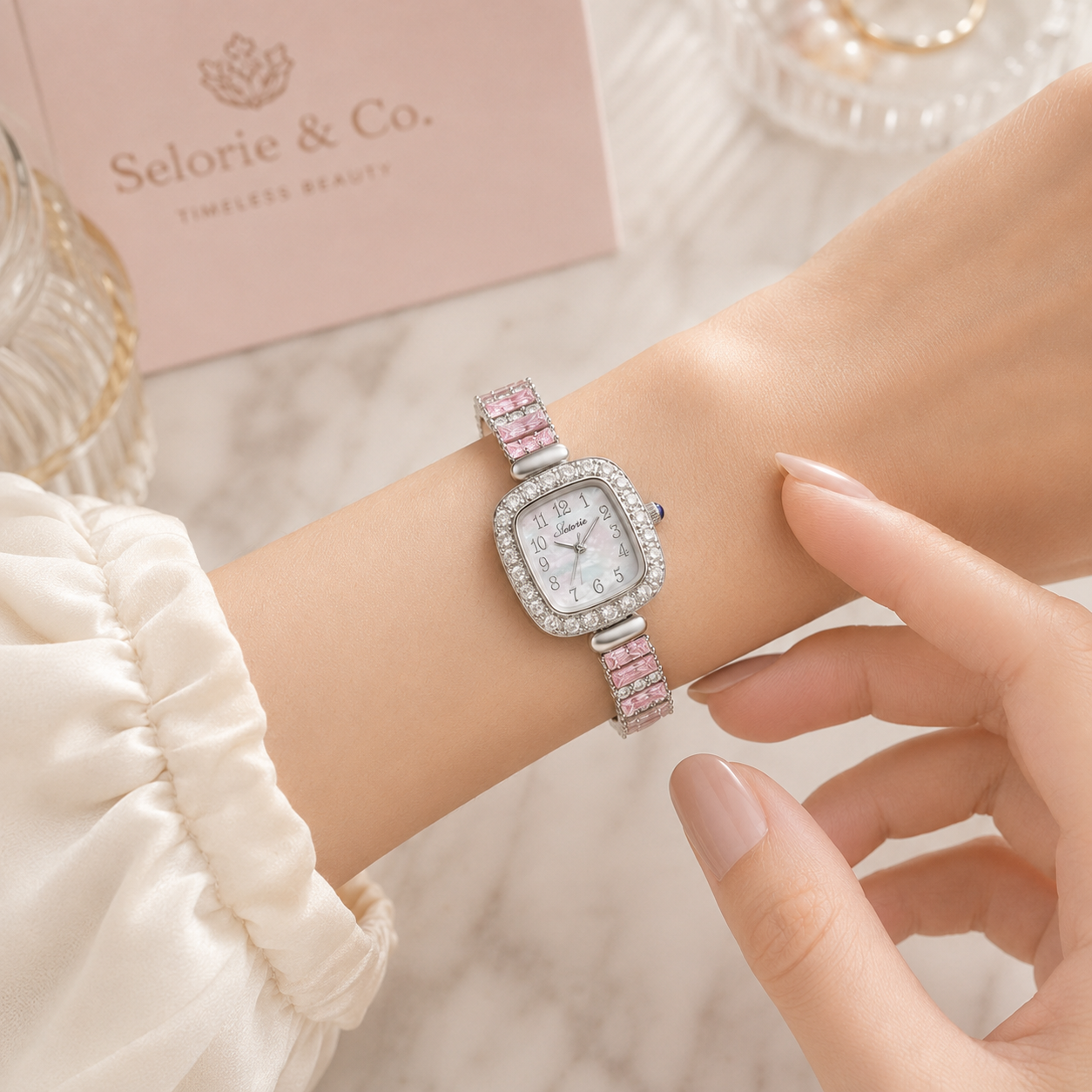 The Éclat Watch – Blush Crystal