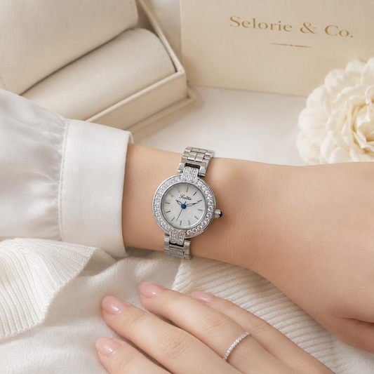 The Celestine Watch – Silver Crystal